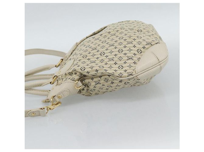 Borsa LOUIS VUITTON Mini Lin Croisette Marina PM Blu Beige M95494 Auth 188795V - vista 3