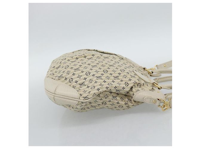 Borsa LOUIS VUITTON Mini Lin Croisette Marina PM Blu Beige M95494 Auth 188795V - vista 4