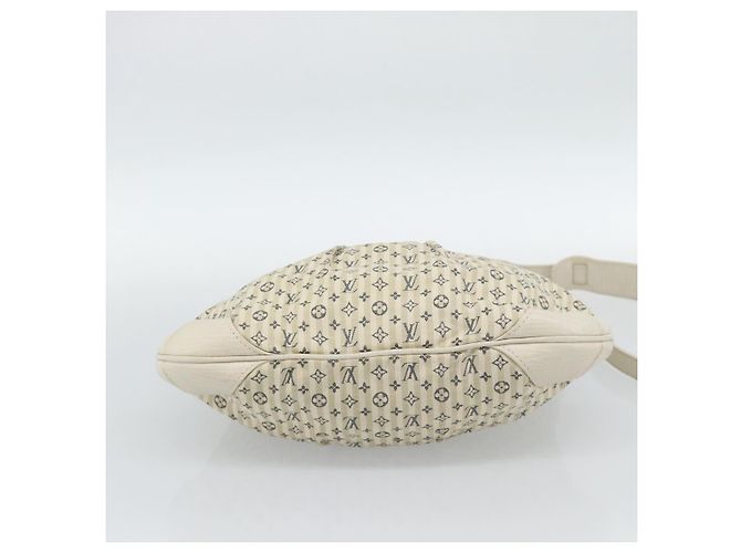 Borsa LOUIS VUITTON Mini Lin Croisette Marina PM Blu Beige M95494 Auth 188795V - vista 5