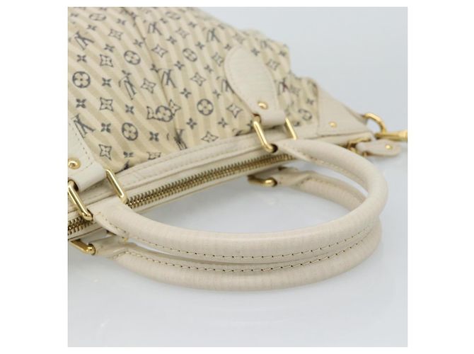 Borsa LOUIS VUITTON Mini Lin Croisette Marina PM Blu Beige M95494 Auth 188795V - vista 7