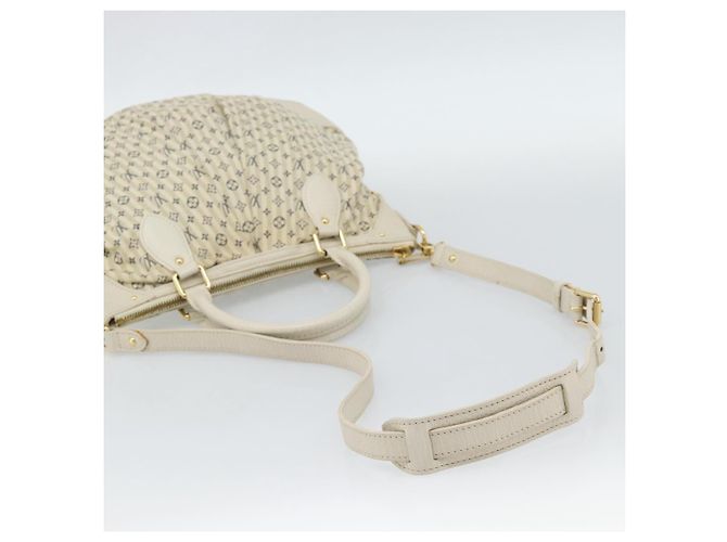 Borsa LOUIS VUITTON Mini Lin Croisette Marina PM Blu Beige M95494 Auth 188795V - vista 8