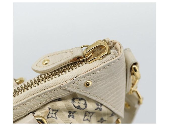 Borsa LOUIS VUITTON Mini Lin Croisette Marina PM Blu Beige M95494 Auth 188795V - vista 9
