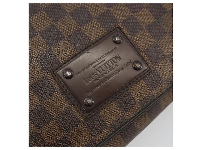 LOUIS VUITTON Borsa a Spalla Damier Ebene Brooklyn PM N51210 LV Auth 188492 - vista 19