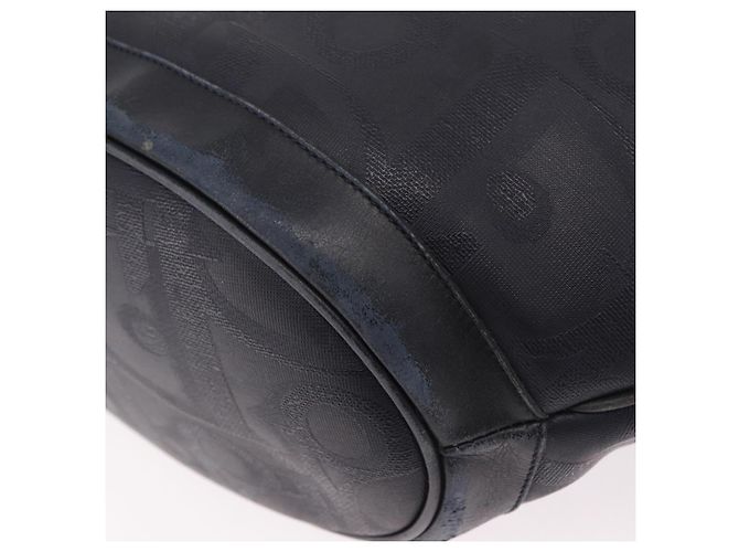 Borsa Tote Christian Dior Trotter Canvas Navy Gold Auth ka4935 D'oro Blu navy - vista 13