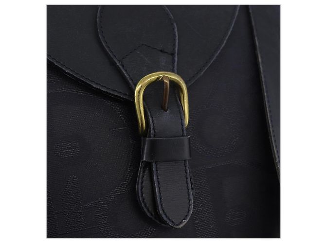 Borsa Tote Christian Dior Trotter Canvas Navy Gold Auth ka4935 D'oro Blu navy - vista 14