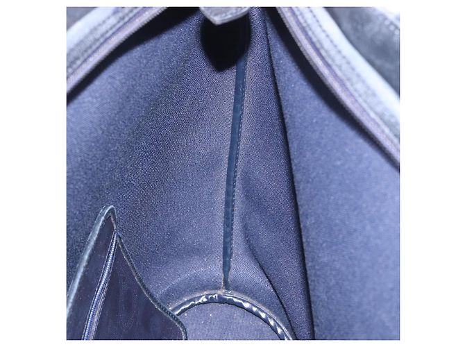 Borsa Tote Christian Dior Trotter Canvas Navy Gold Auth ka4935 D'oro Blu navy - vista 18