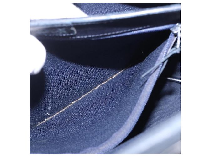Borsa Tote Christian Dior Trotter Canvas Navy Gold Auth ka4935 D'oro Blu navy - vista 21