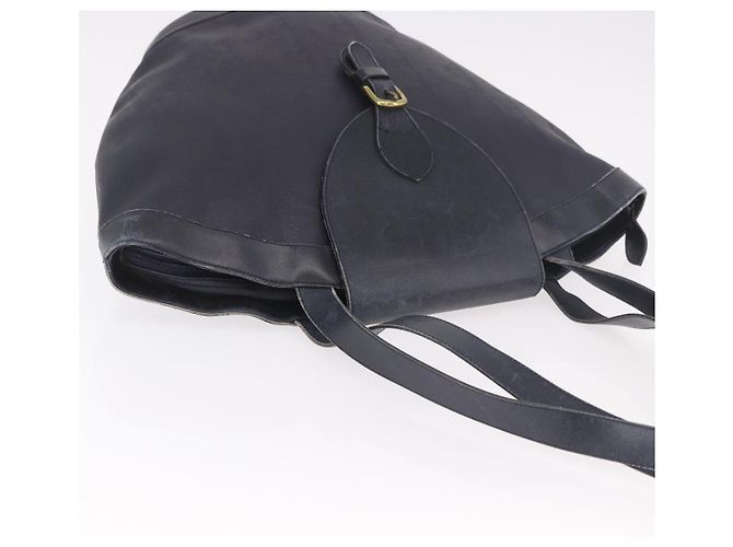 Borsa Tote Christian Dior Trotter Canvas Navy Gold Auth ka4935 D'oro Blu navy - vista 6