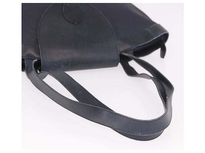 Borsa Tote Christian Dior Trotter Canvas Navy Gold Auth ka4935 D'oro Blu navy - vista 7
