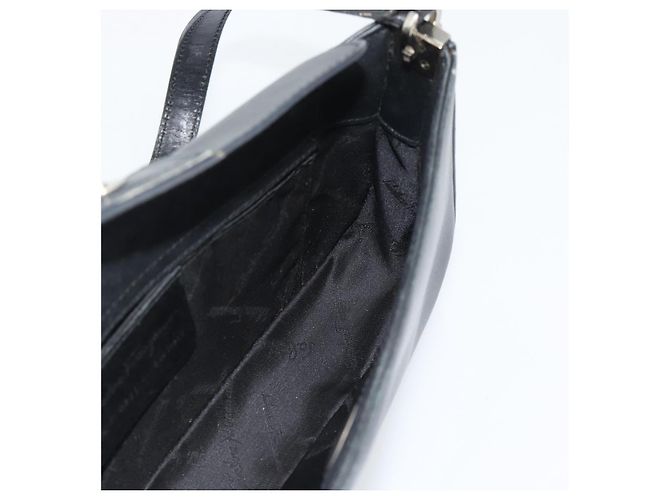 Borsa a tracolla Salvatore Ferragamo Gancini in pelle nera e argento Auth ka4963 Nero - vista 16