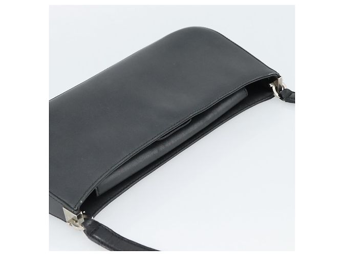 Borsa a tracolla Salvatore Ferragamo Gancini in pelle nera e argento Auth ka4963 Nero - vista 6