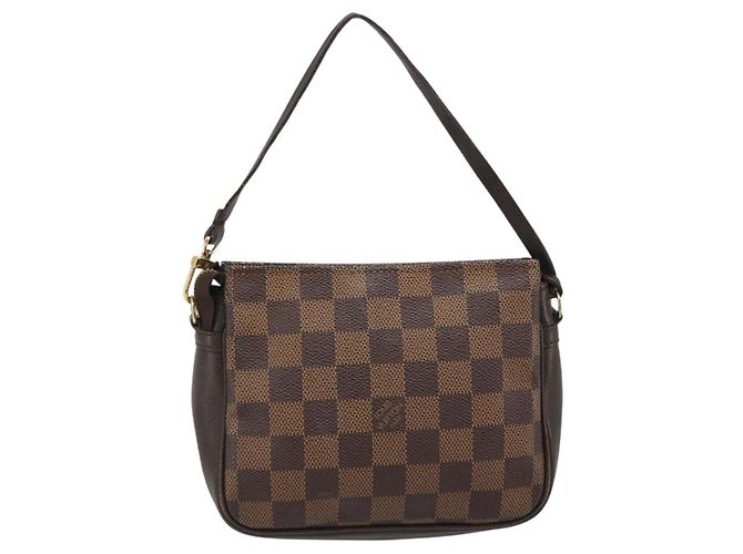 LOUIS VUITTON Damier Ebene Trousse Makeup Pouch N51982 LV Auth BA13565 - vista 2
