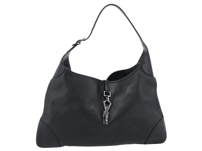Borsa a tracolla GUCCI Jackie in pelle nera Auth 188007V Nero - vista 2