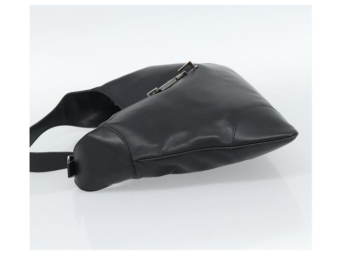 Borsa a tracolla GUCCI Jackie in pelle nera Auth 188007V Nero - vista 4