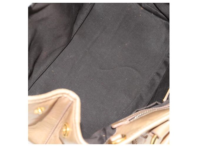 Borsa Miu Miu in pelle beige oro Auth 186439V D'oro - vista 11