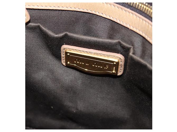 Borsa Miu Miu in pelle beige oro Auth 186439V D'oro - vista 21