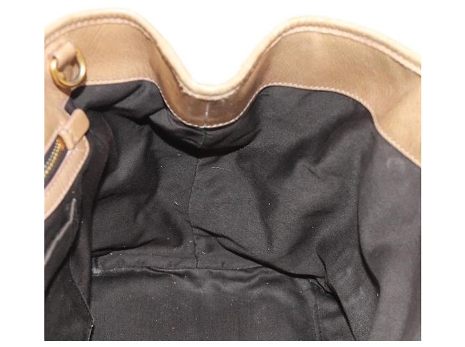 Borsa Miu Miu in pelle beige oro Auth 186439V D'oro - vista 23