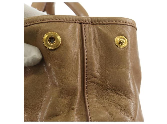 Borsa Miu Miu in pelle beige oro Auth 186439V D'oro - vista 6