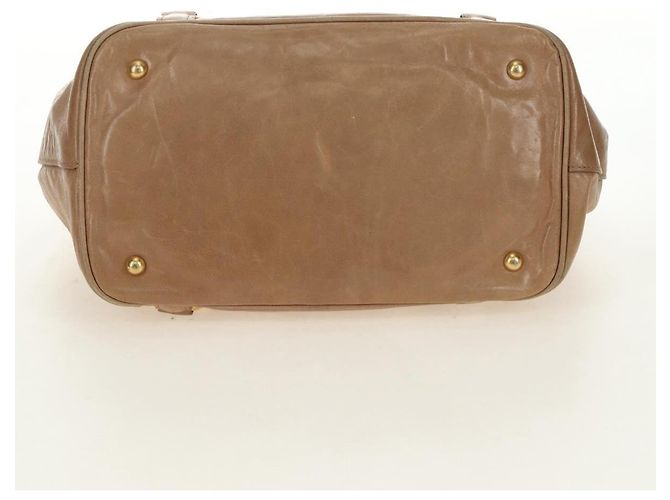 Borsa Miu Miu in pelle beige oro Auth 186439V D'oro - vista 7