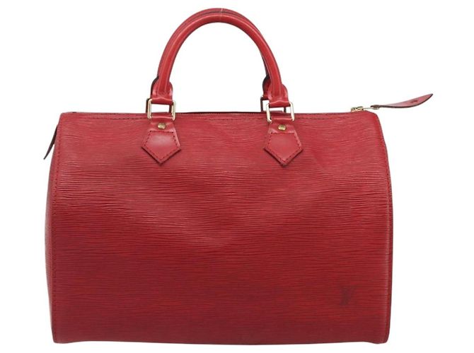 Borsa LOUIS VUITTON Epi Speedy 30 Castilian Red M43007 LV Auth 188522V Rosso - vista 13