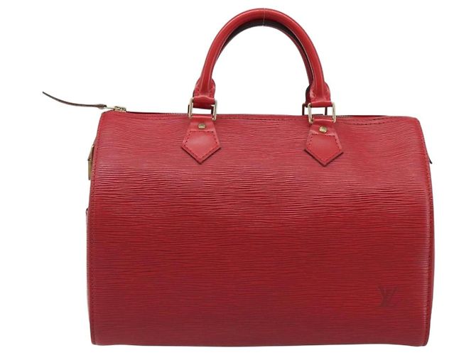 Borsa LOUIS VUITTON Epi Speedy 30 Castilian Red M43007 LV Auth 188522V Rosso - vista 2