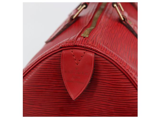 Borsa LOUIS VUITTON Epi Speedy 30 Castilian Red M43007 LV Auth 188522V Rosso - vista 20