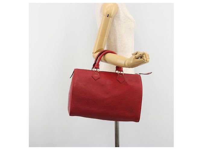 Borsa LOUIS VUITTON Epi Speedy 30 Castilian Red M43007 LV Auth 188522V Rosso - vista 24