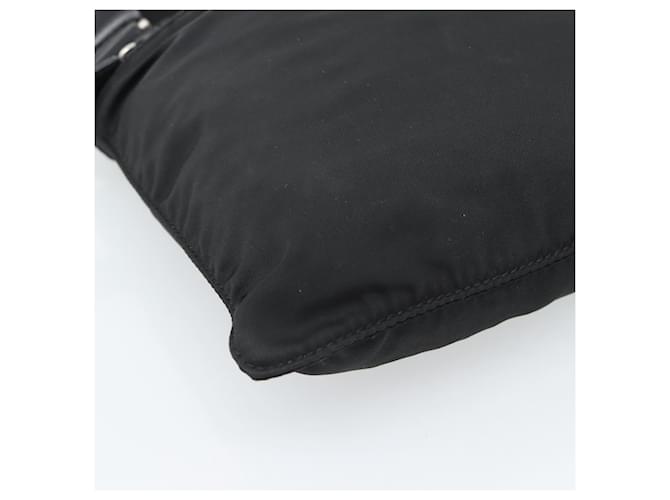 Borsa a Spalla PRADA Nylon Nero Argento Auth BA13615A - vista 11