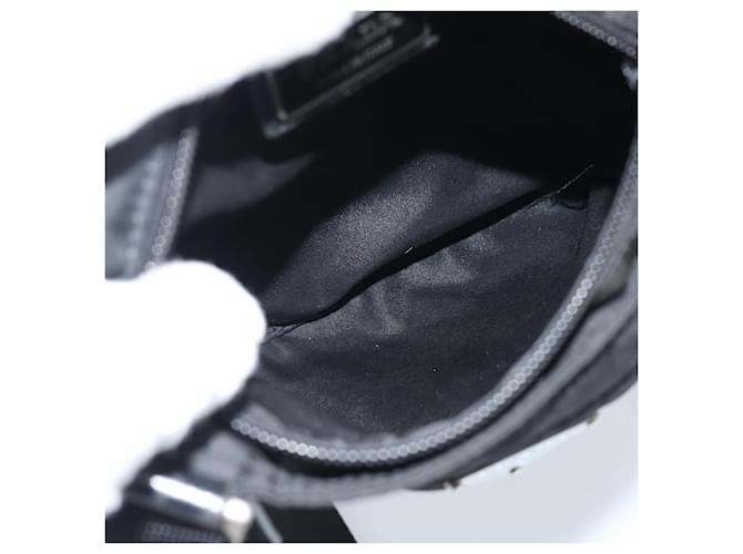 Borsa a Spalla PRADA Nylon Nero Argento Auth BA13615A - vista 18