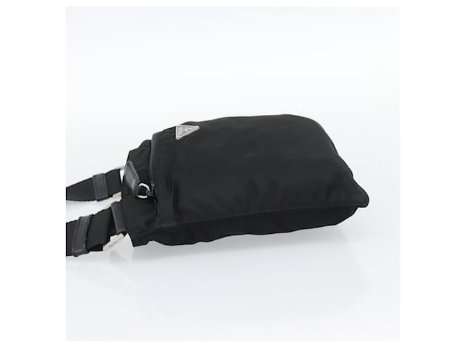 Borsa a Spalla PRADA Nylon Nero Argento Auth BA13615A - vista 4