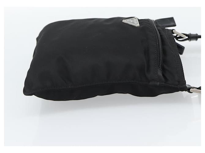 Borsa a Spalla PRADA Nylon Nero Argento Auth BA13615A - vista 5