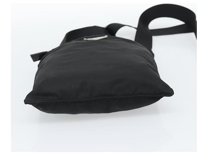 Borsa a Spalla PRADA Nylon Nero Argento Auth BA13615A - vista 9