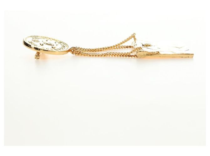 Spilla CHANEL metallo Gold CC Auth 185856M D'oro - vista 12