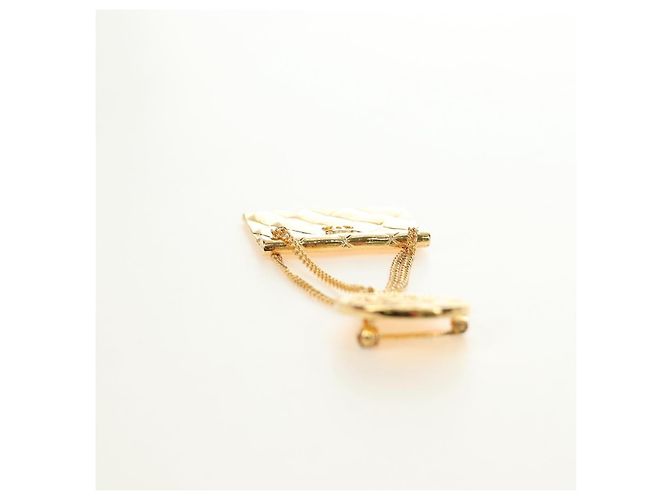 Spilla CHANEL metallo Gold CC Auth 185856M D'oro - vista 14