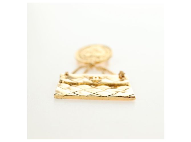 Spilla CHANEL metallo Gold CC Auth 185856M D'oro - vista 15