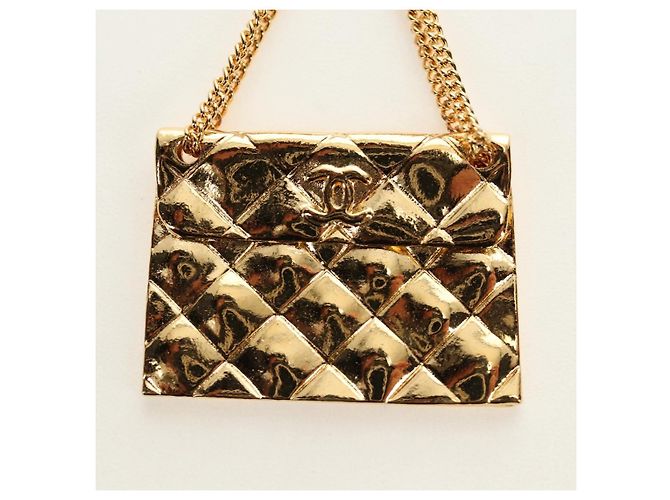 Spilla CHANEL metallo Gold CC Auth 185856M D'oro - vista 3