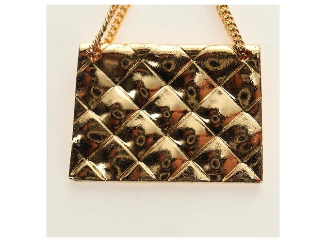 Spilla CHANEL metallo Gold CC Auth 185856M D'oro - vista 7