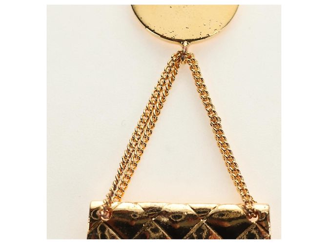 Spilla CHANEL metallo Gold CC Auth 185856M D'oro - vista 8