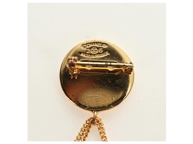 Spilla CHANEL metallo Gold CC Auth 185856M D'oro - vista 9