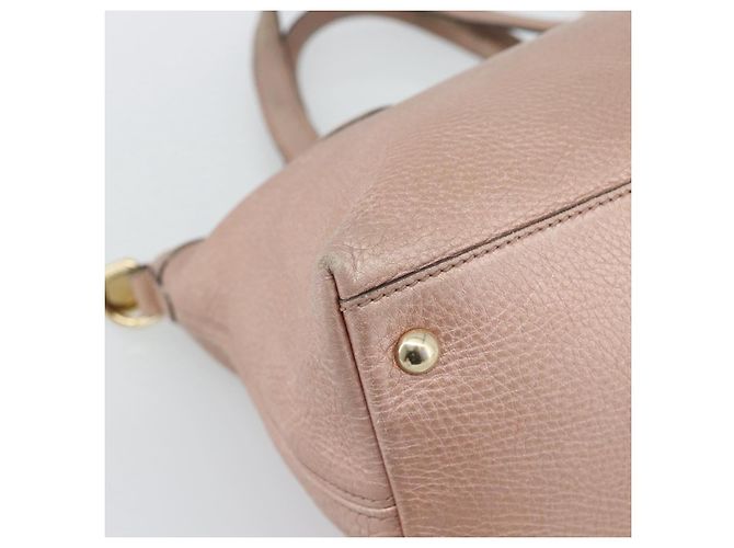 Borsa GUCCI Soho in pelle 2way Pink Gold 308362 Auth fm5364 Rosa D'oro - vista 14