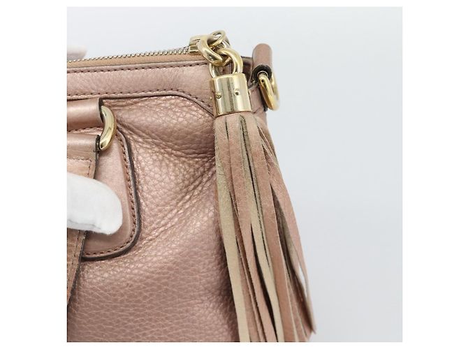 Borsa GUCCI Soho in pelle 2way Pink Gold 308362 Auth fm5364 Rosa D'oro - vista 15