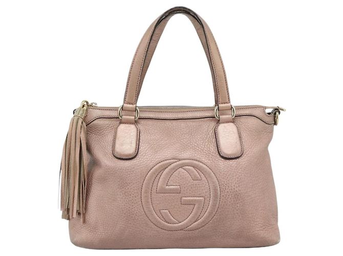 Borsa GUCCI Soho in pelle 2way Pink Gold 308362 Auth fm5364 Rosa D'oro - vista 2