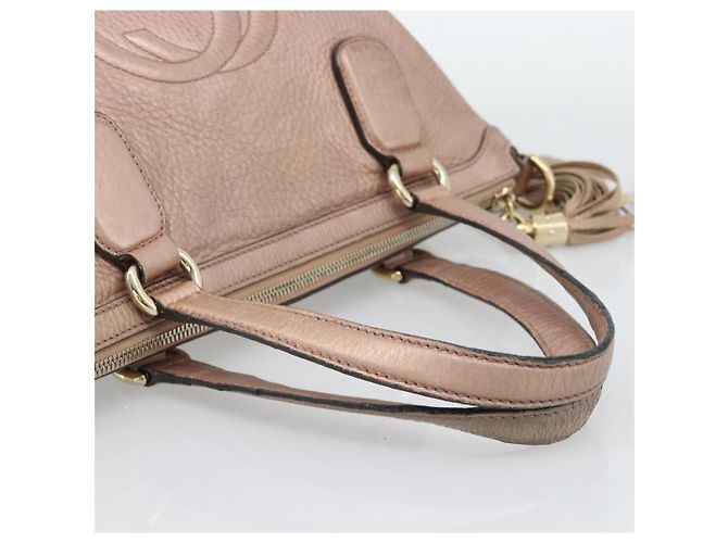 Borsa GUCCI Soho in pelle 2way Pink Gold 308362 Auth fm5364 Rosa D'oro - vista 7