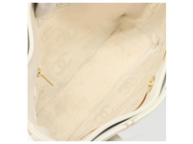 Borsa CHANEL Wild stitch in Pelle Bianco Oro CC Auth mr2601A D'oro - vista 17
