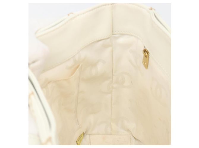Borsa CHANEL Wild stitch in Pelle Bianco Oro CC Auth mr2601A D'oro - vista 19