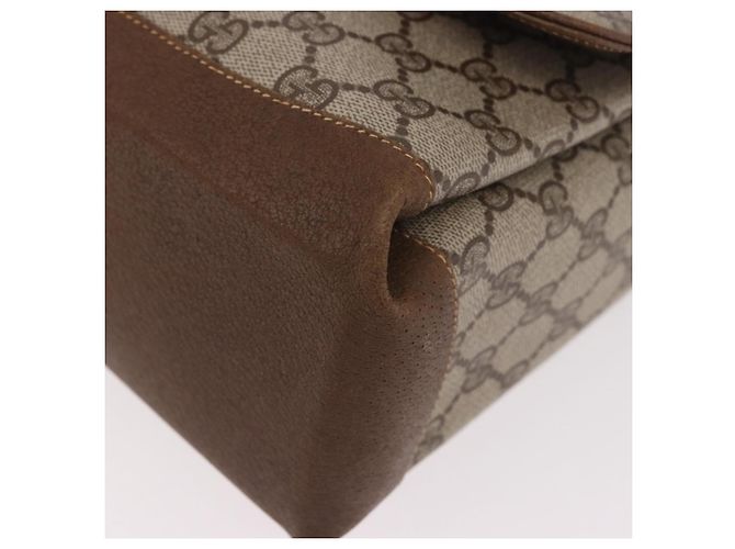 Borsa a Spalla GUCCI GG Supreme PVC Beige Oro Auth 188325 D'oro - vista 11