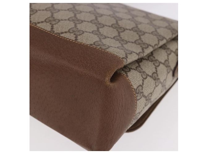 Borsa a Spalla GUCCI GG Supreme PVC Beige Oro Auth 188325 D'oro - vista 13