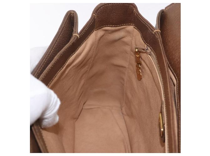 Borsa a Spalla GUCCI GG Supreme PVC Beige Oro Auth 188325 D'oro - vista 19