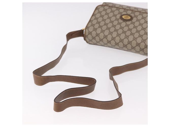 Borsa a Spalla GUCCI GG Supreme PVC Beige Oro Auth 188325 D'oro - vista 7