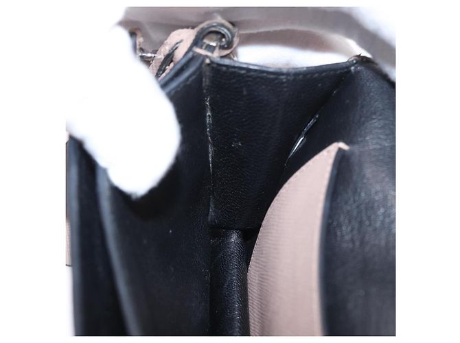 Borsa a tracolla PRADA in pelle Saffiano Beige Argento Auth ka4901V - vista 23